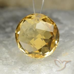 Citrino Arancio dorato naturale da 7.70 ct, Rotondo, VVS
