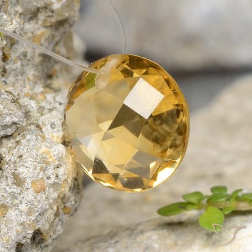 Citrino Arancio dorato naturale da 4.79 ct, Rotondo, VVS