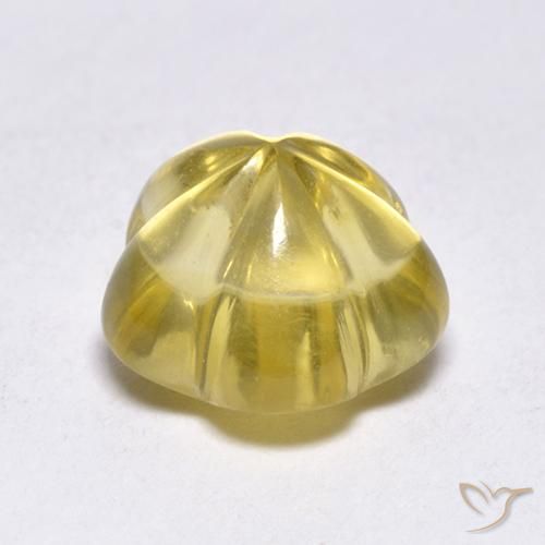 Citrino Giallo medio naturale da 2.38 ct, Taglio a fiore, Trasparente