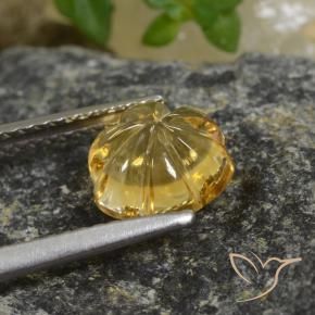 Citrino Oro profondo naturale da 1.99 ct, Taglio a fiore, Trasparente