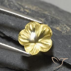 Citrino Giallo Toscana naturale da 2.30 ct, Taglio a fiore, Trasparente