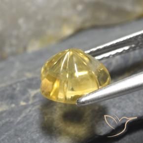 Citrino Giallo dorato chiaro naturale da 2.19 ct, Taglio a fiore, Trasparente