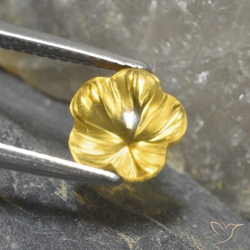 Citrino Oro chiaro naturale da 2.30 ct, Taglio a fiore, Trasparente