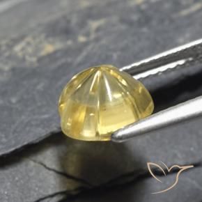 Citrino Giallo dorato chiaro naturale da 2.11 ct, Taglio a fiore, Trasparente