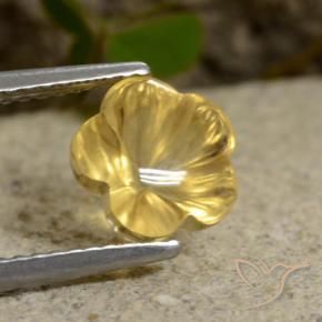 Citrino Oro chiaro naturale da 2.23 ct, Taglio a fiore, Trasparente