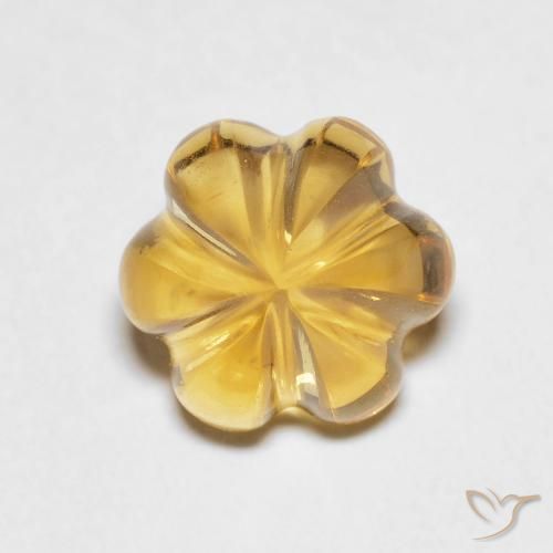 2.19ct Naturale Giallo miele Citrino, Taglio a fiore, Trasparente