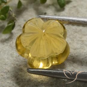 Citrino Arancione-Oro naturale da 2.34 ct, Taglio a fiore, Trasparente
