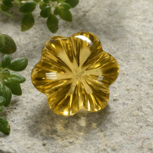 2.39ct Naturale Giallo miele Citrino, Taglio a fiore, Trasparente
