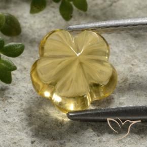 Citrino Giallo miele naturale da 2.15 ct, Taglio a fiore, Trasparente