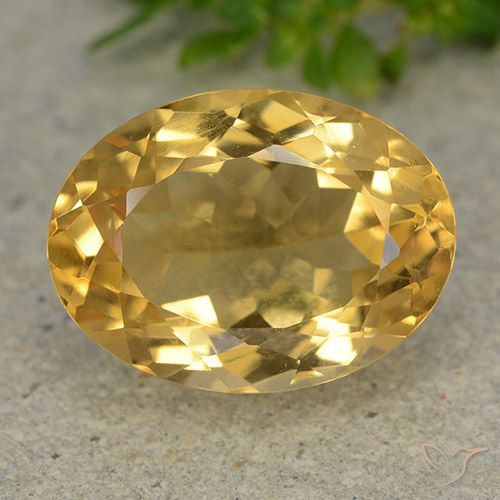 6.19ct Naturale Dorato medio Citrino, Ovale, VVS