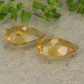 Gemme di Citrino Arancio Dorato Profondo naturale da 2.14 ct, Forma a pera, VVS-VS