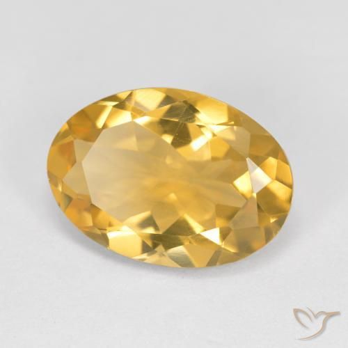 Citrino Dorato medio naturale da 4.75 ct, Ovale, VVS-VS
