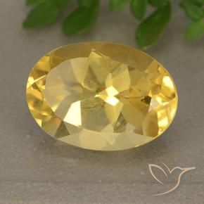 Citrino Arancio dorato naturale da 6.24 ct, Ovale, VVS-VS