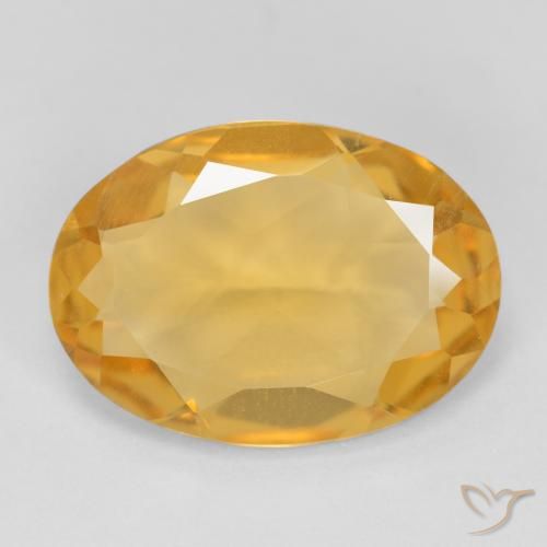 4.04ct Naturale Arancio medio-chiaro-oroG Citrino, Ovale, VVS-VS