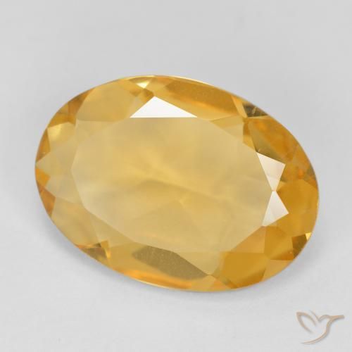 Citrino Arancio medio-chiaro-oroG naturale da 4.04 ct, Ovale, VVS-VS