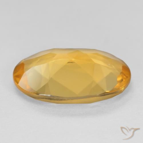 Citrino Arancio medio-chiaro-oroG naturale da 4.04 ct, Ovale, VVS-VS