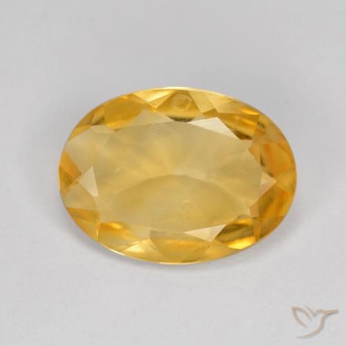 3.20ct Naturale Arancio Dorato Profondo Citrino, Ovale, VVS-VS