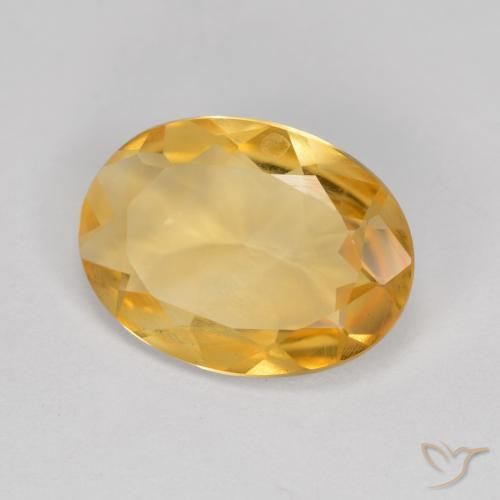 Citrino Arancio Dorato Profondo naturale da 3.20 ct, Ovale, VVS-VS