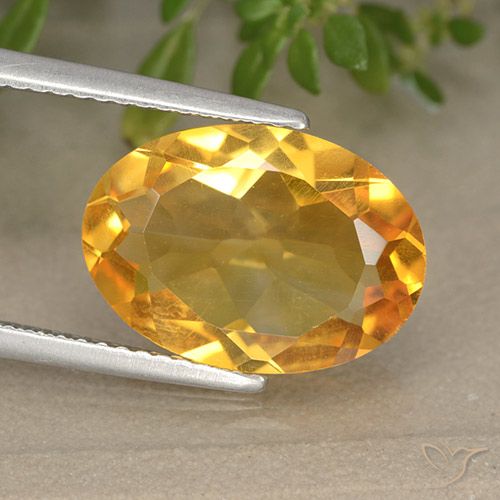 4.68ct Naturale Arancio Scuro-Oro Citrino, Ovale, VVS-VS