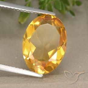 Citrino Arancio Scuro-Oro naturale da 4.68 ct, Ovale, VVS-VS