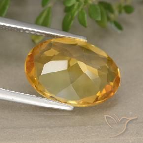 Citrino Arancio Scuro-Oro naturale da 4.68 ct, Ovale, VVS-VS