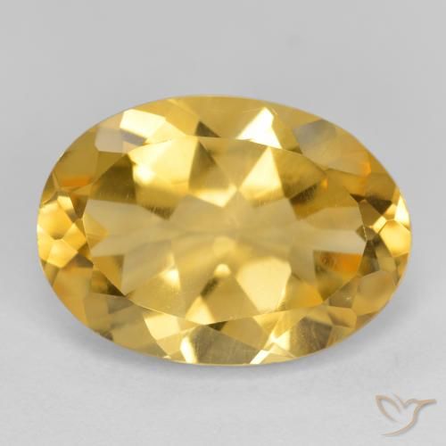 5.18ct Naturale Dorato medio Citrino, Ovale, VVS-VS