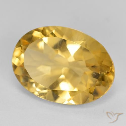 Citrino Dorato medio naturale da 5.18 ct, Ovale, VVS-VS