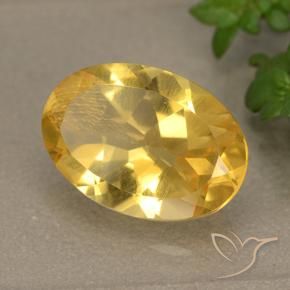 Citrino Dorato naturale da 4.94 ct, Ovale, VVS-VS
