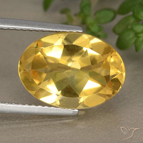 5.35ct Naturale Dorato Citrino, Ovale, VVS-VS