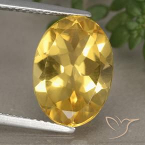 Citrino Dorato naturale da 5.35 ct, Ovale, VVS-VS