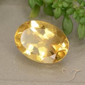 Citrino Oro medio naturale da 5.44 ct, Ovale, VVS-VS