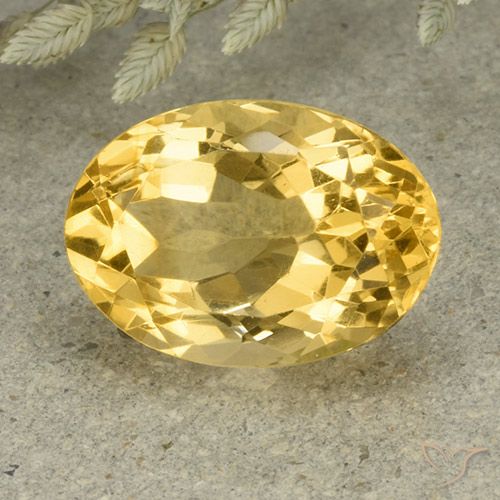 6.11ct Naturale Arancio dorato Citrino, Ovale, VVS-VS