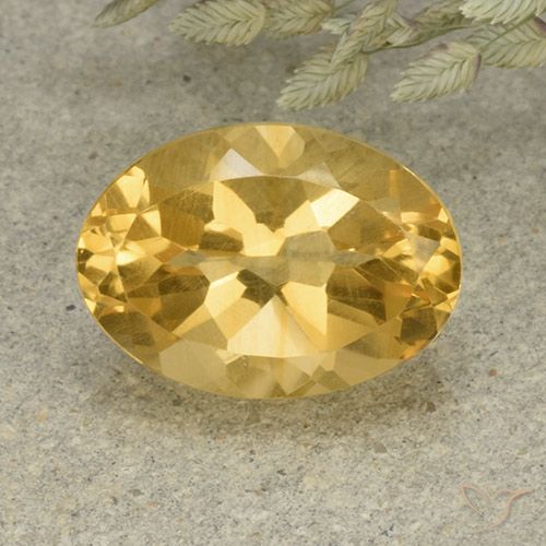5.71ct Naturale Dorato medio Citrino, Ovale, VVS-VS