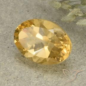 Citrino Dorato medio naturale da 5.71 ct, Ovale, VVS-VS