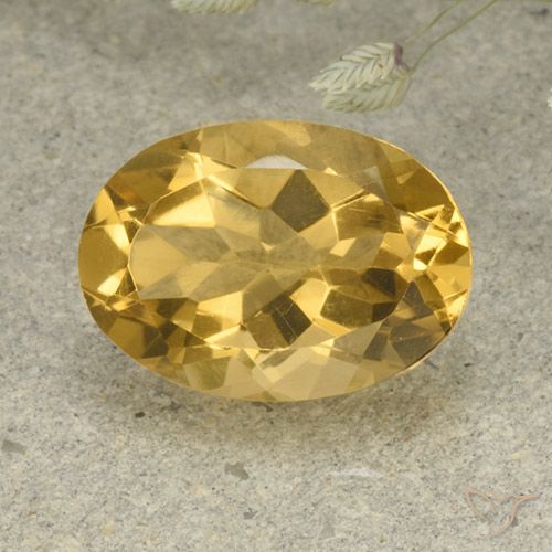 5.43ct Naturale Dorato medio Citrino, Ovale, VVS-VS