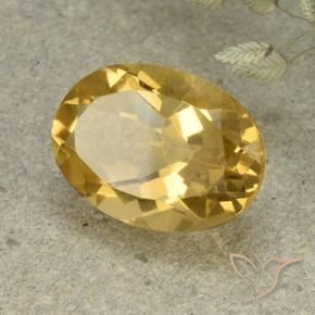 Citrino Dorato medio naturale da 5.43 ct, Ovale, VVS-VS