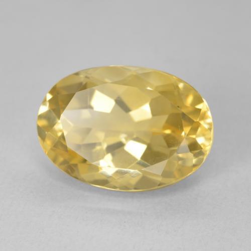 Citrino Dorato naturale da 6.37 ct, Ovale, VVS-VS