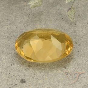 Citrino Dorato medio-scuro naturale da 4.70 ct, Ovale, VVS-VS