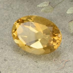 Citrino Arancio dorato naturale da 5.34 ct, Ovale, VVS-VS