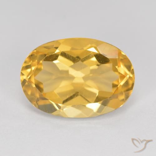 5.71ct Naturale Dorato medio Citrino, Ovale, VVS-VS