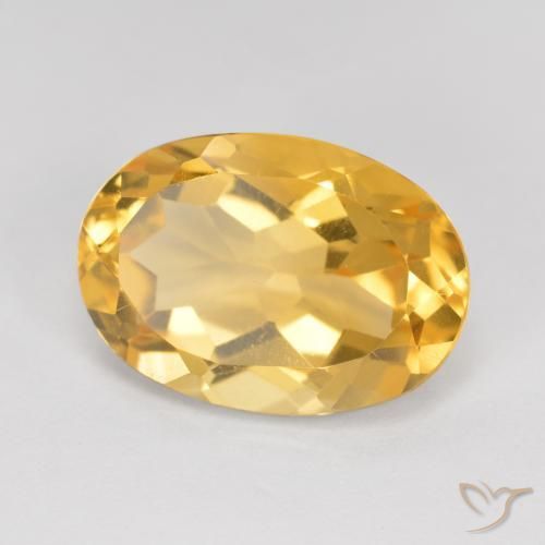 Citrino Dorato medio naturale da 5.71 ct, Ovale, VVS-VS