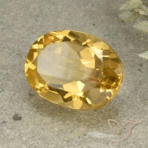 Citrino Arancio dorato naturale da 5.56 ct, Ovale, VVS-VS