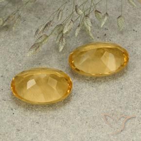 Gemme di Citrino Arancio dorato naturale da 9.13 ct, Ovale, VVS-VS