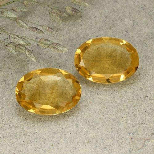 8.29ctw Naturale Arancio Dorato Profondo Citrino, Ovale, VVS-VS