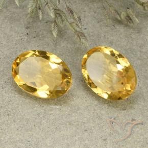 Gemme di Citrino Dorato medio-chiaro naturale da 8.96 ct, Ovale, VVS-VS