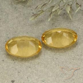 Gemme di Citrino Dorato medio-chiaro naturale da 8.96 ct, Ovale, VVS-VS
