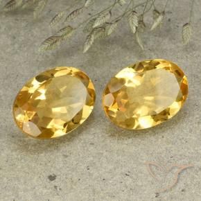 Gemme di Citrino Dorato medio-chiaro naturale da 9.49 ct, Ovale, VVS-VS