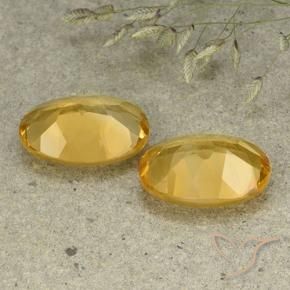 Gemme di Citrino Dorato medio-chiaro naturale da 9.49 ct, Ovale, VVS-VS