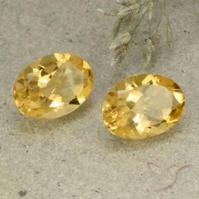 Citrino naturale dorato da 9,74 ct, taglio ovale, VVS-VS