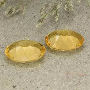 Citrino naturale dorato da 9,74 ct, taglio ovale, VVS-VS